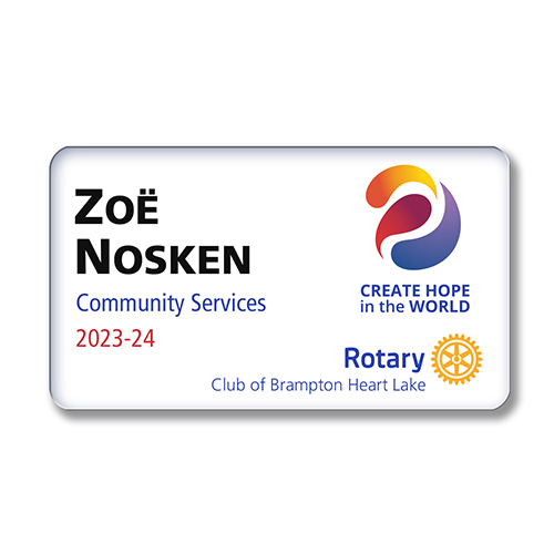 Rotary 2023-2024 Theme -Small Acrylic Name Badge - 3-1/2